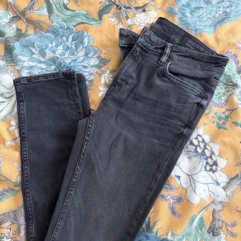 AllSaint Jeans Distressed black and grey color